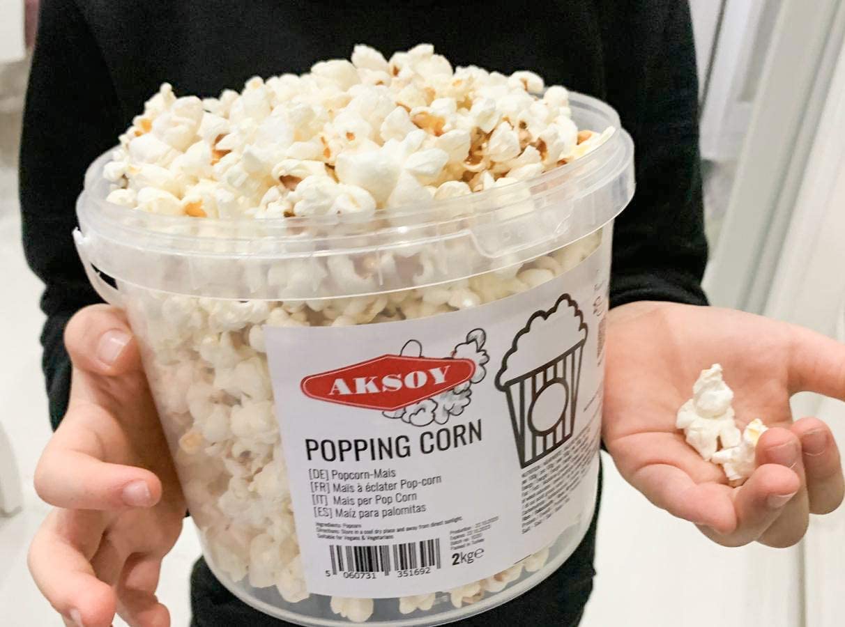 AKSOY Popping Corn Kernels - 1.25KG | Gourmet White Popcorn for Stovetop, Microwave & Air Popper | Non-GMO, Natural Snack from Turkey 4
