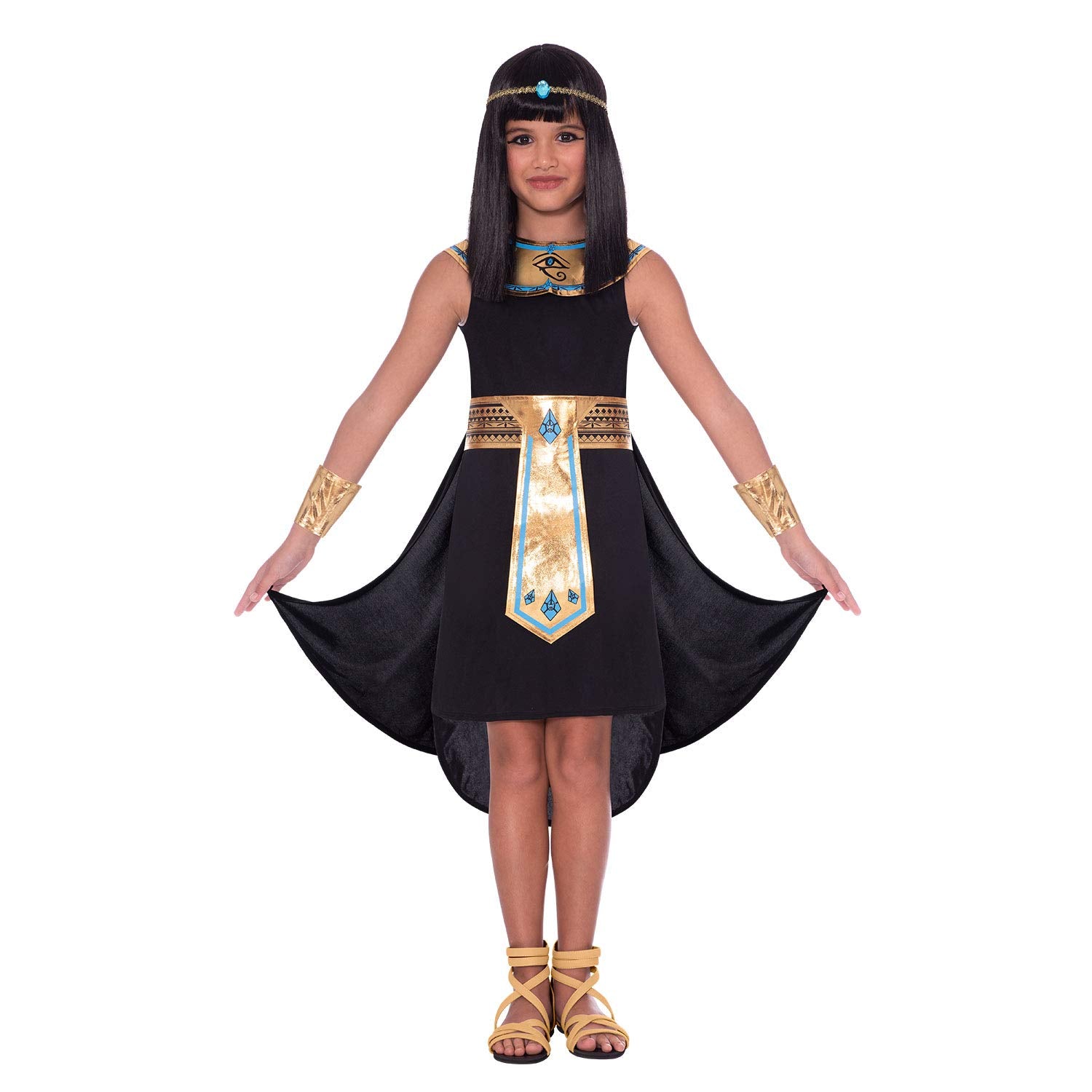 amscan Girls Egyptian Pharaoh Fancy Dress Costume | Age 8-10 Years | Black Cotton