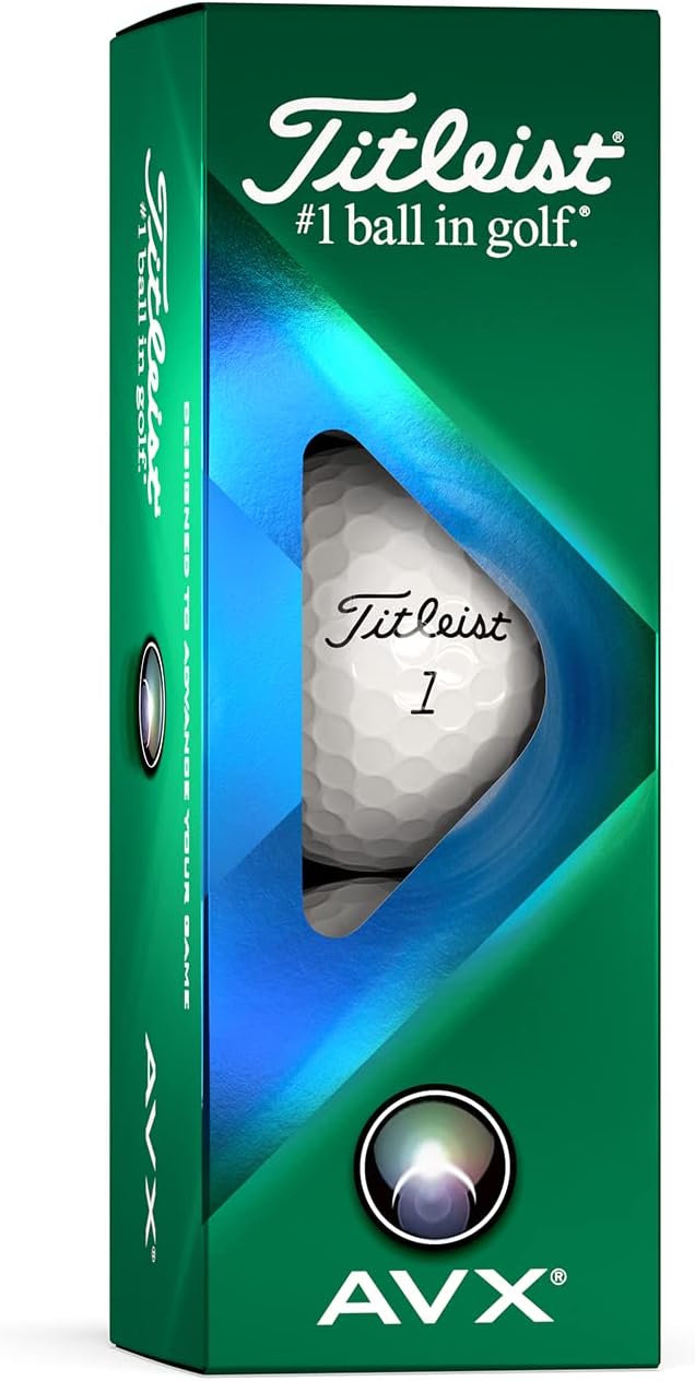 Titleist AVX Golf Balls, White - 12 Pack | Low Flight, Soft Feel, Longer Distance, Enhanced Control