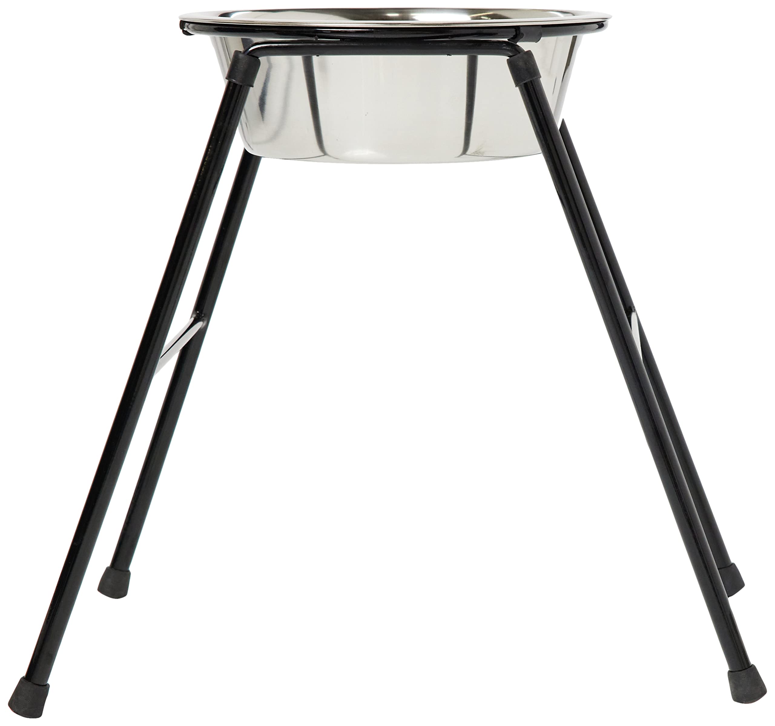 CLASSIC Single Raised Pet Feeder - 370mm Height | 2500 ml Stainless Steel Bowl | Non-Slip 2
