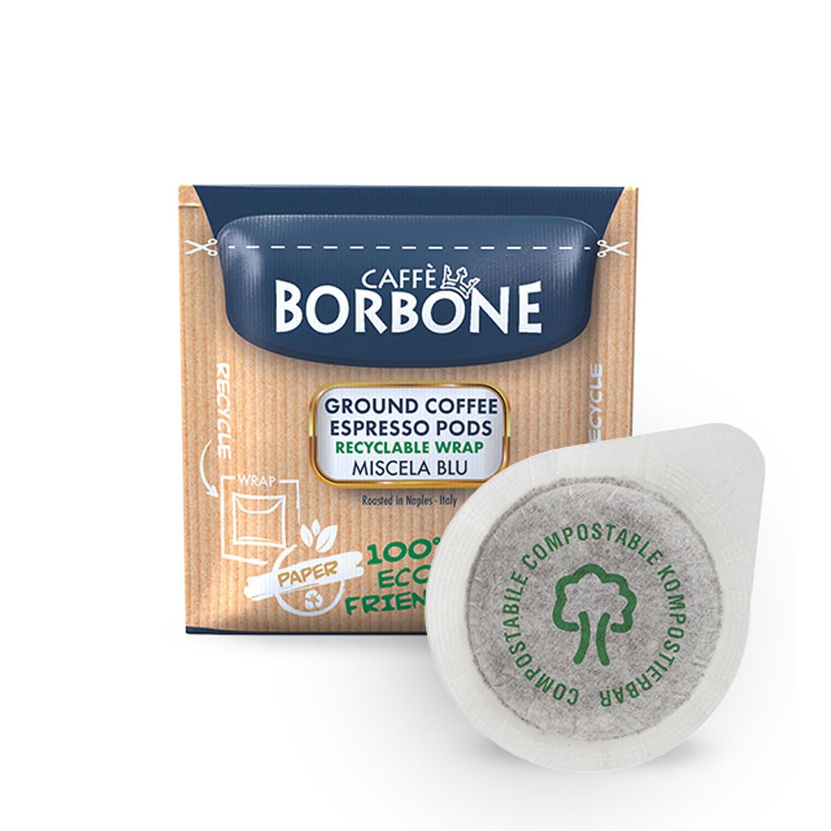 Caffè Borbone Blue Coffee Blend - 50 Compostable ESE® Compatible Pods (dm 44)