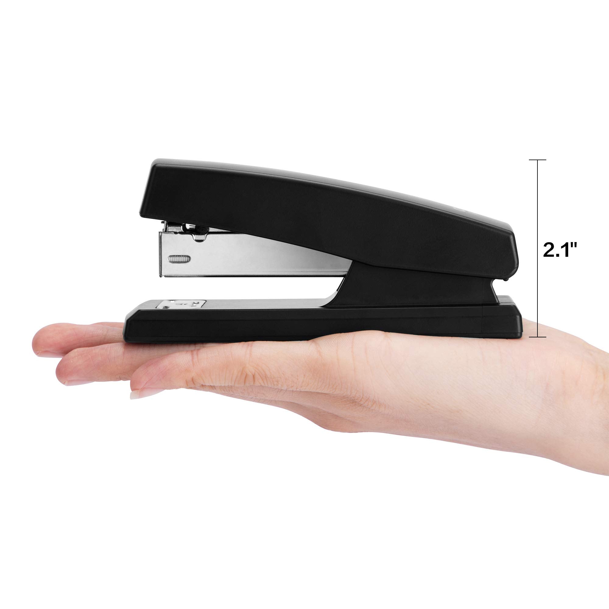 deli Desktop Stapler - 25 Sheet Capacity, Black, Includes 640 Staples | Model 138226 6