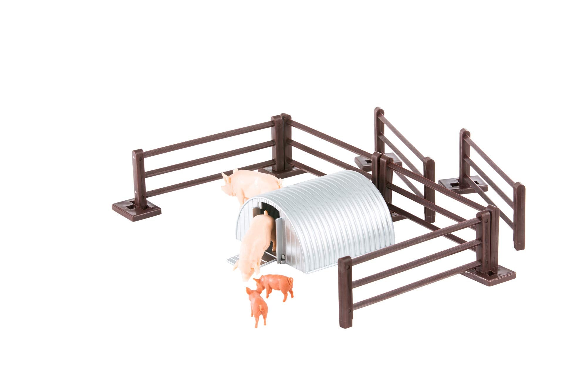 Britains 1:32 Pig Pen Farm Playset - Collectible Animal Figures & Fencing for Kids 3+