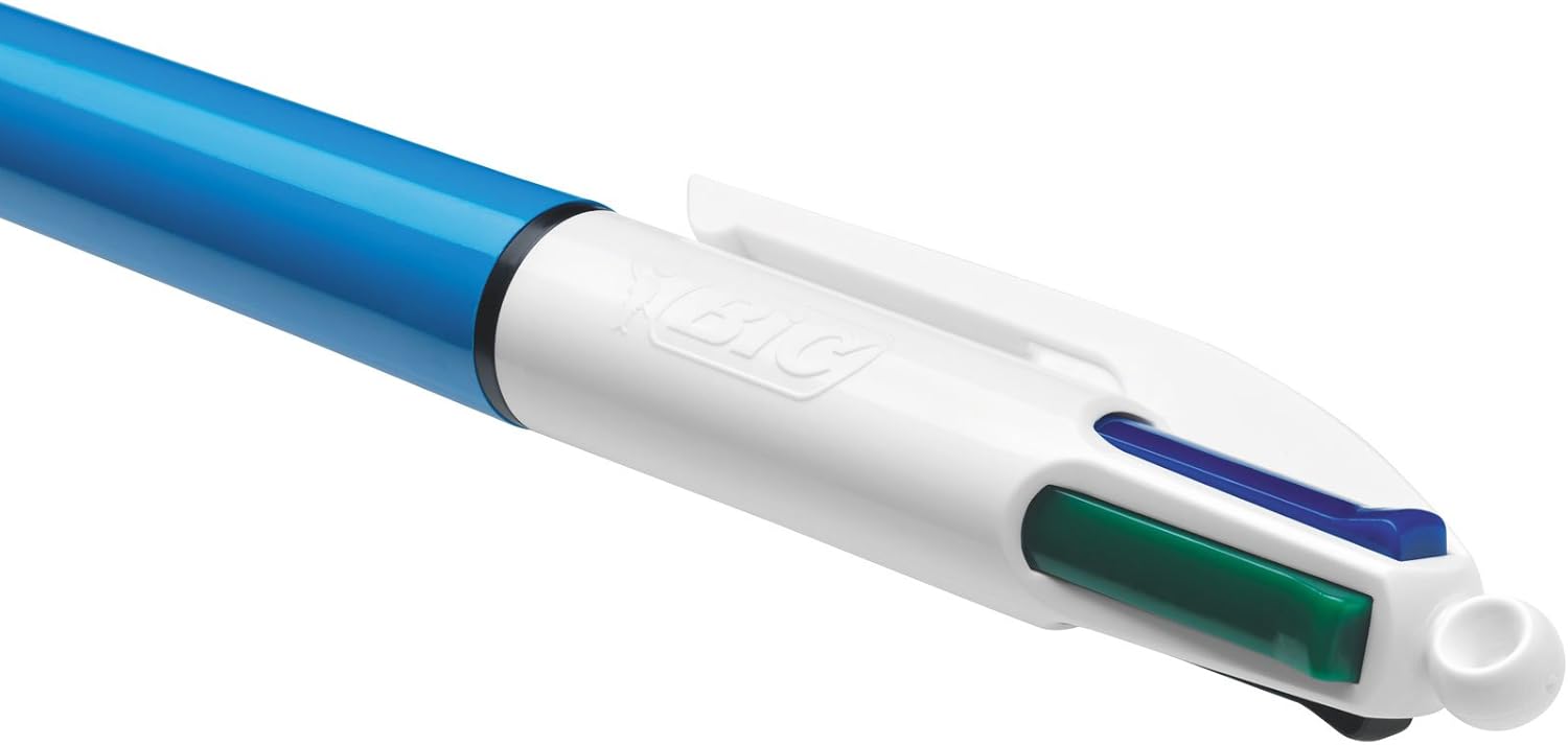 BIC 4 Colours Family Pen Pack of Retractable Ballpoint Pens with Four Ink Colours, Set of 4 (2 Mini, 2 Original) 3