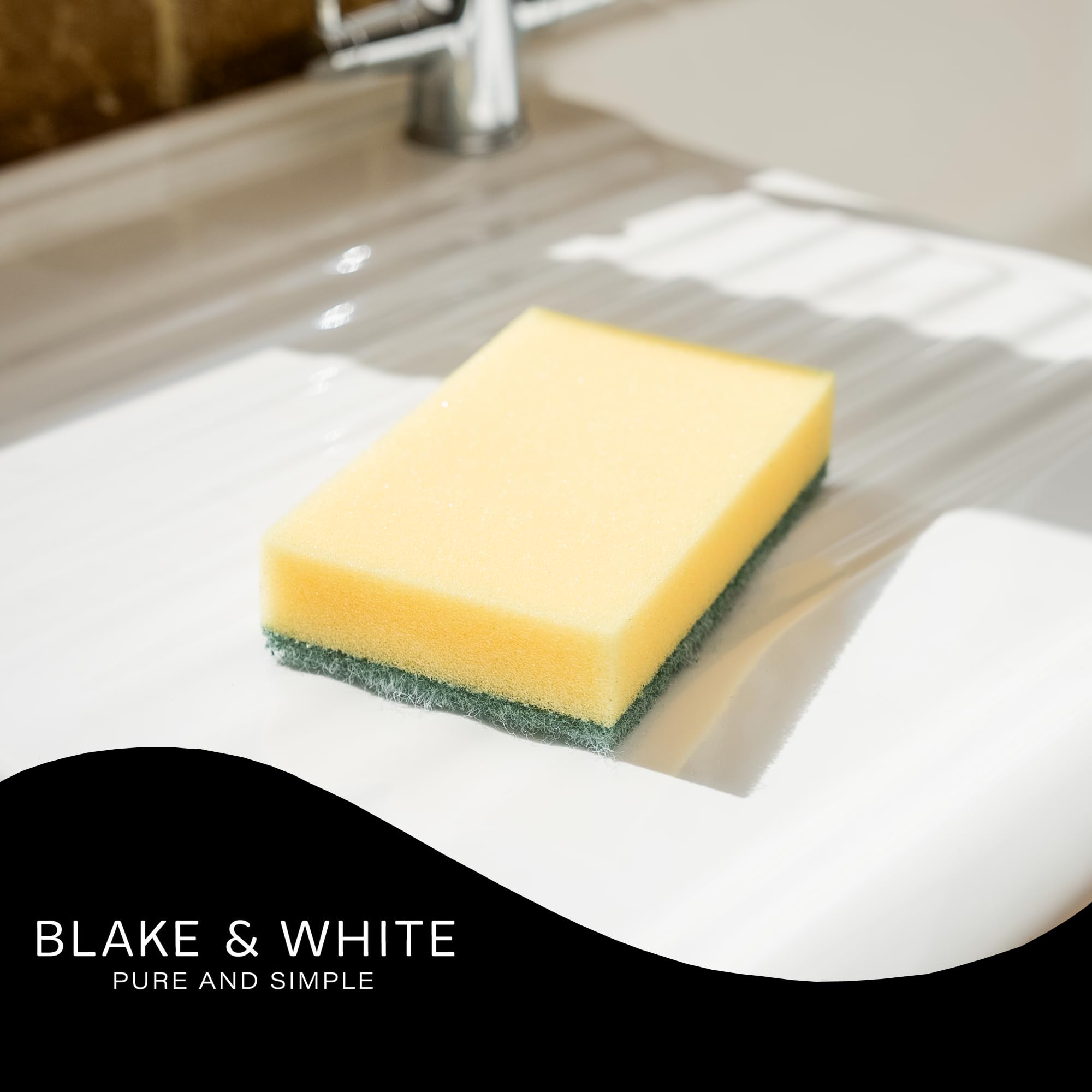 Blake & White Heavy Duty Sponge Scourers - Dual-Sided Cleaning | 10 Pack | 14 x 8.5 x 2.5 cm 5