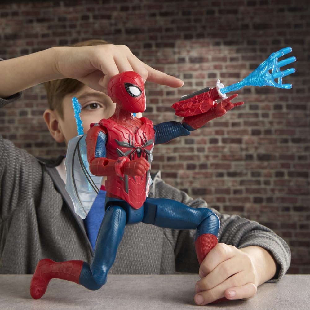 Marvel Spider-Man Titan Series Ultimate Web Gear Action Figure - 29.2cm Tall, 12 Accessories, Ages 4+ 10