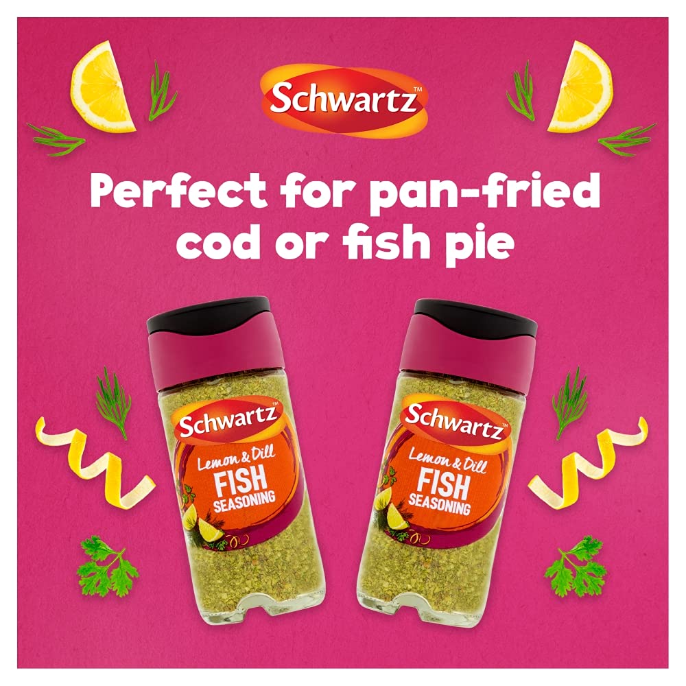 Schwartz Lemon & Dill Fish Seasoning 55g Jar - Pack of 6