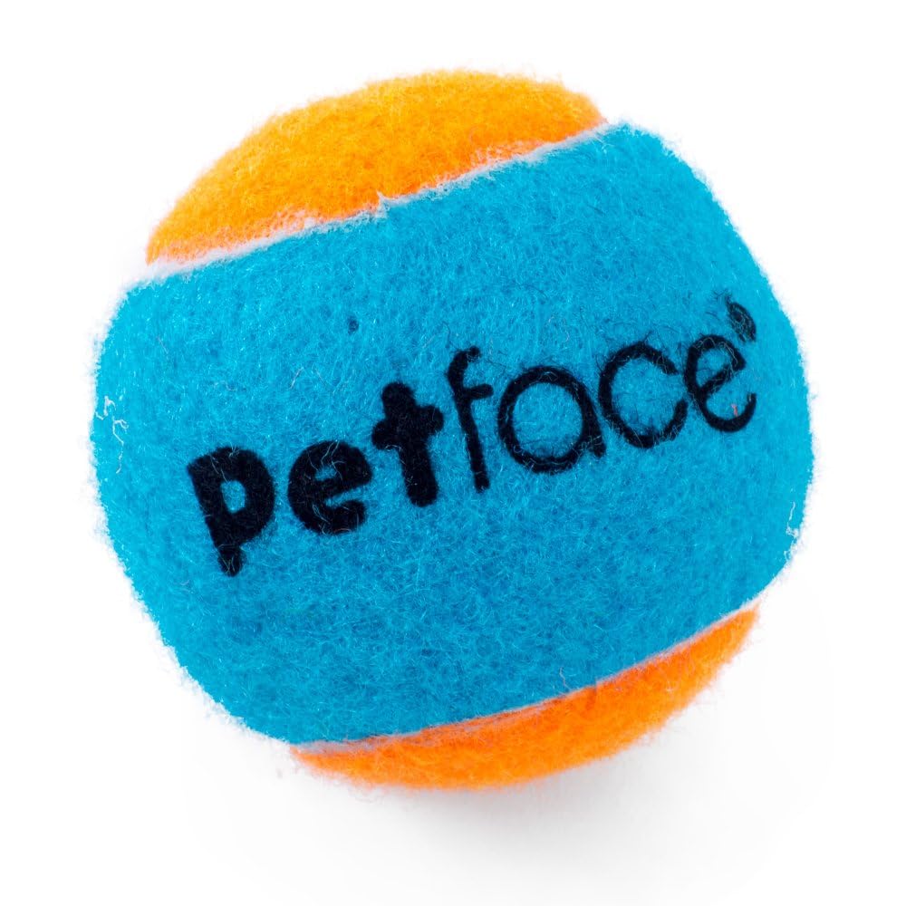 Petface Squeaky Tennis Balls for Dogs - Pack of 3 | Natural Rubber | All Breeds 3