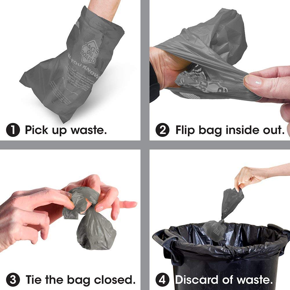Bags on Board Dog Poo Bags - 140 Count, Strong & Leak Proof | Neutral Color 4