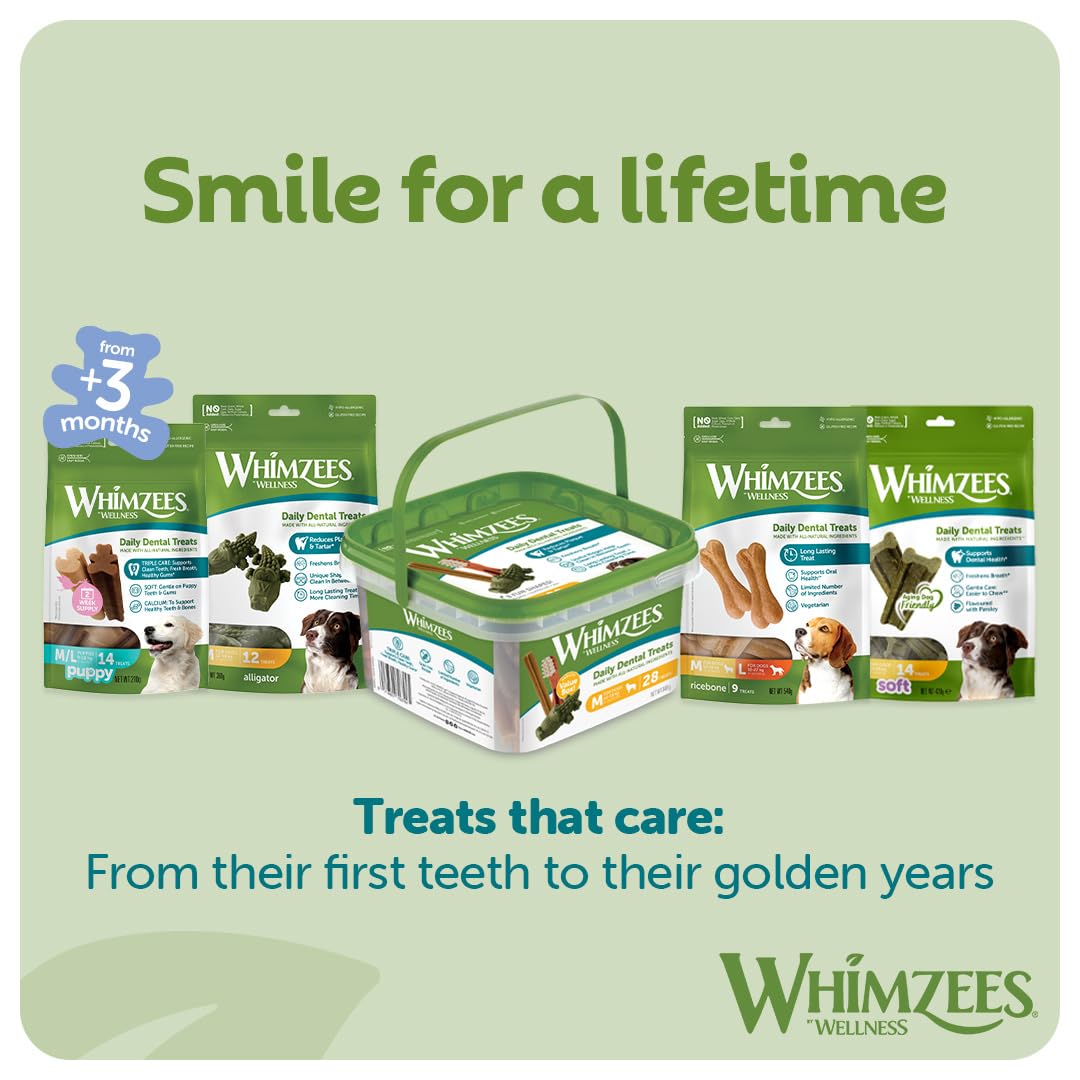 WHIMZEES Dog Dental Stix - Size M, 12 Pieces | Natural, Vegetarian, Grain Free 7