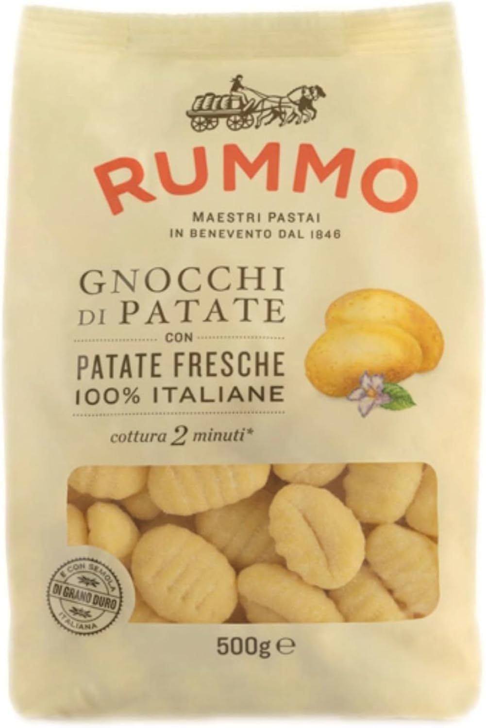 Rummo Gnocchi Di Patate Pasta No.117 - Light & Fluffy Italian Potato Pillows | 500g