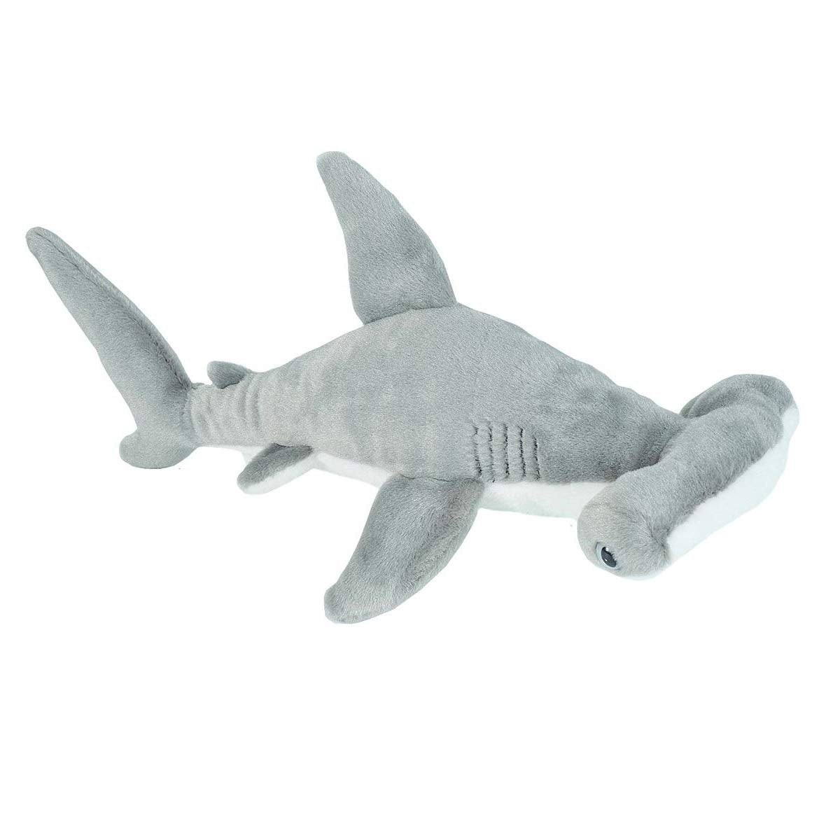 WILD REPUBLIC Hammerhead Shark Plush Soft Toy - 13-inch, Lifelike Design, Surface Washable