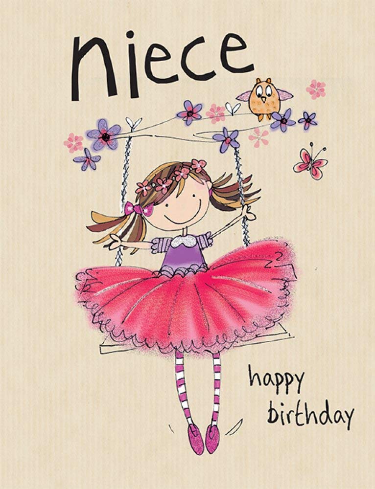 Piccadilly Greetings Traditional Birthday Card for Niece | 8 x 6 Inches | Multi-Color