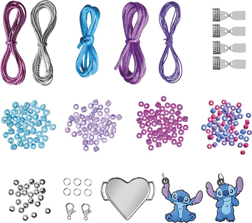 Totum Stitch Charm Bracelet Making Kit - Unisex Kids Jewellery Set | 25 Items | Various Colours
