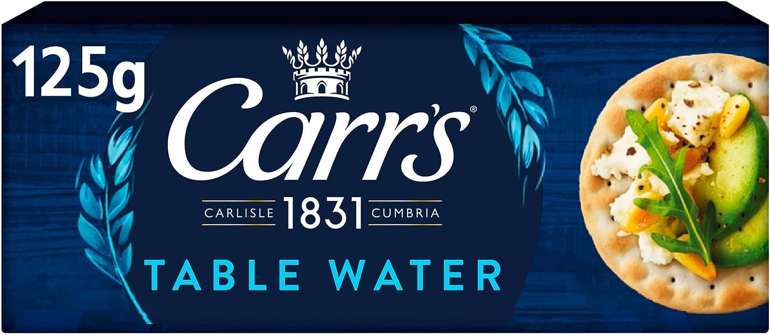 Carr's Table Water Crackers - Light, Crisp Savory Snack | 125g Pack 3