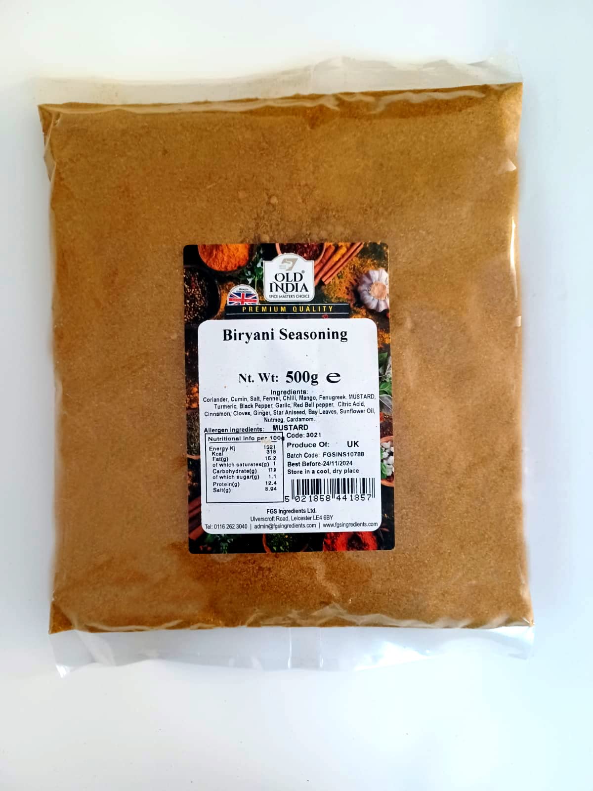 Old India Biryani Seasoning 500g - Natural Indian Spice Blend