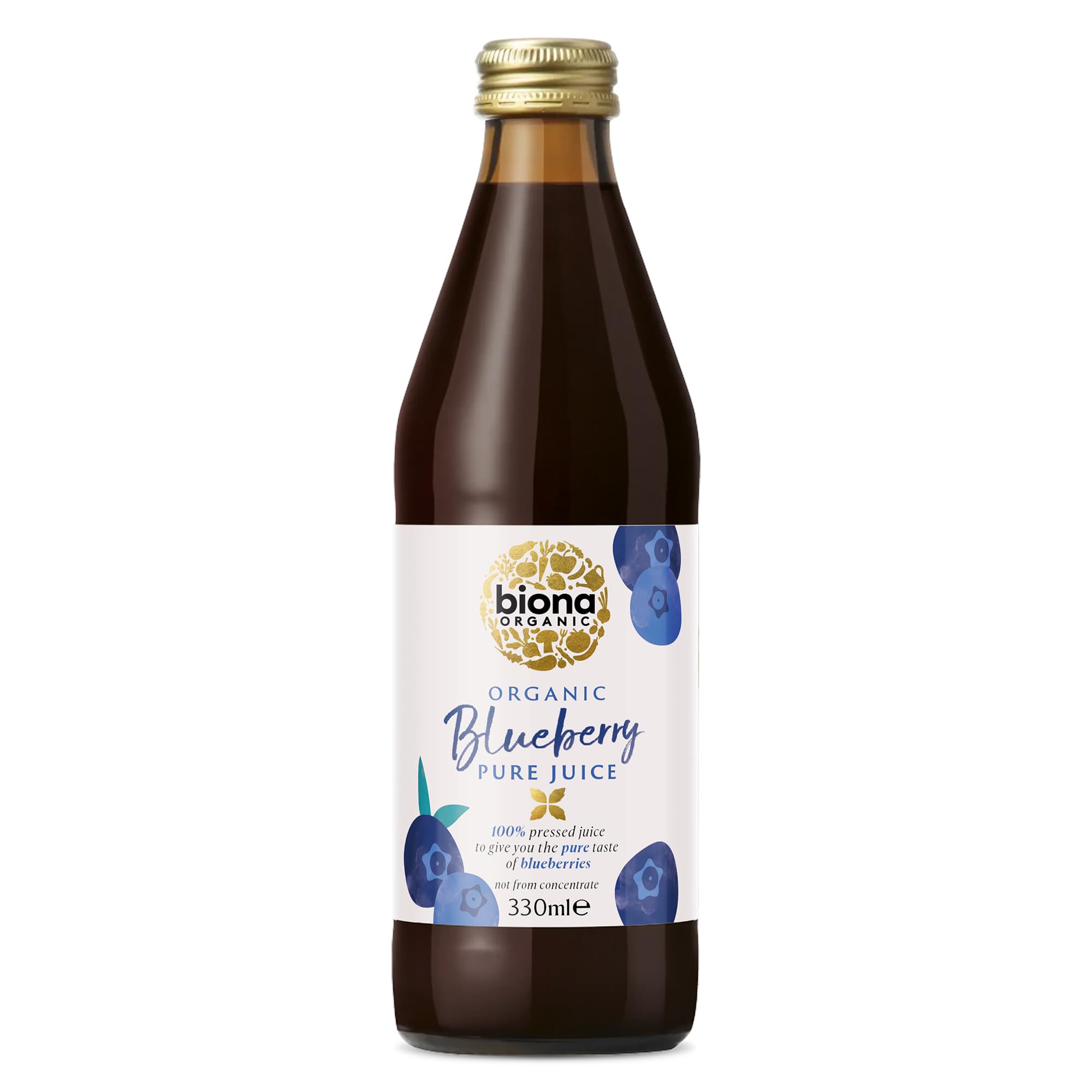 Biona Organic Blueberry Juice - 100% Pressed Pure Juice | 330ml