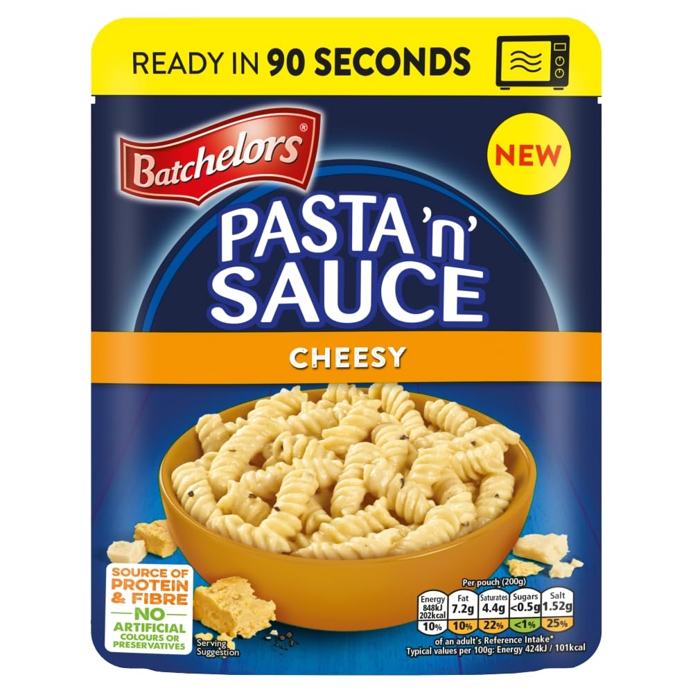 Batchelors Pasta 'n' Sauce Cheesy Microwave Meals - 90 Second Ready Meal | Pack of 6 (200g) 2