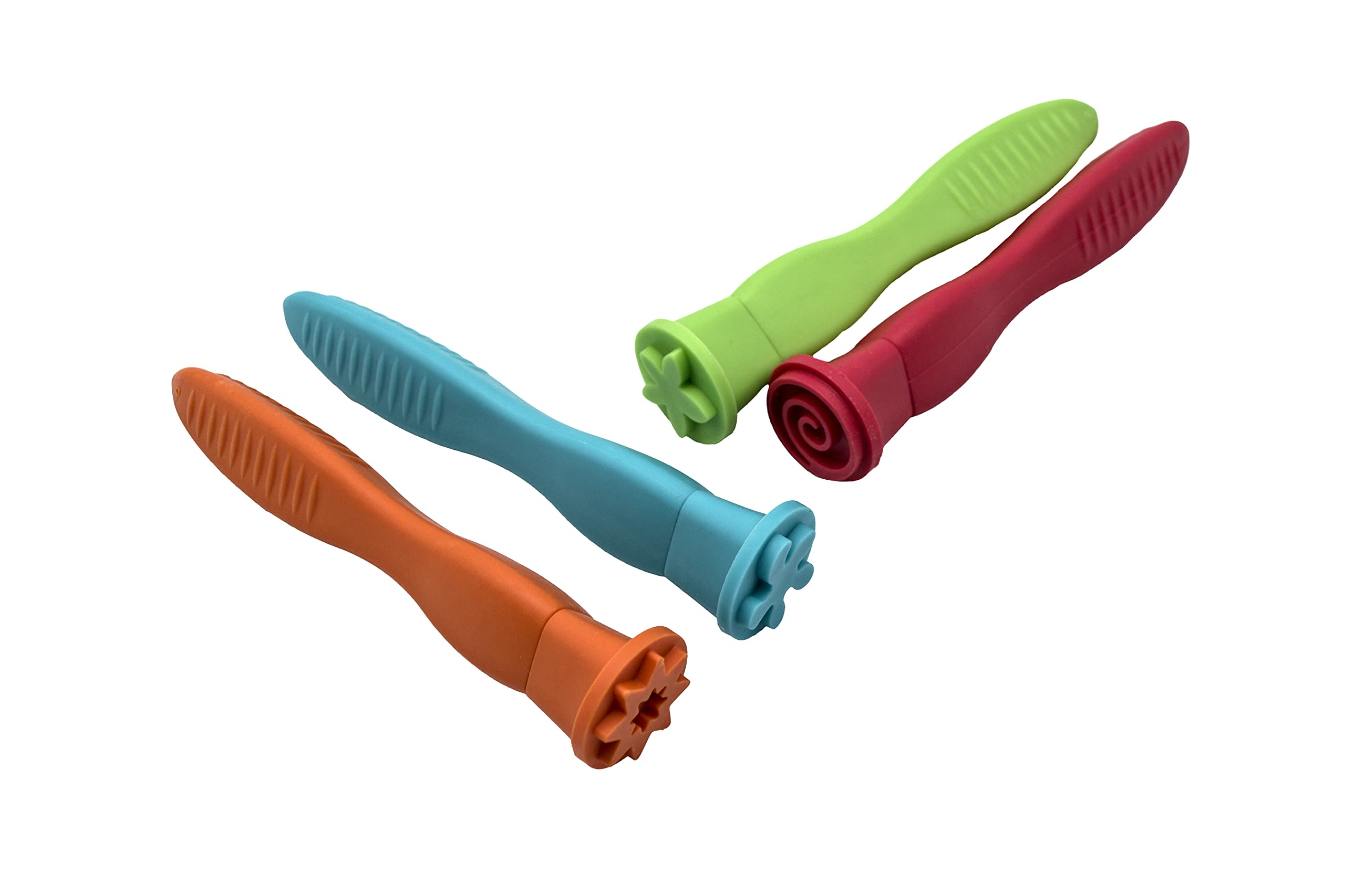 Craftplay Soft Grip Pattern Stampers - Pack of 4 | Washable Rubber Stamps for Kids