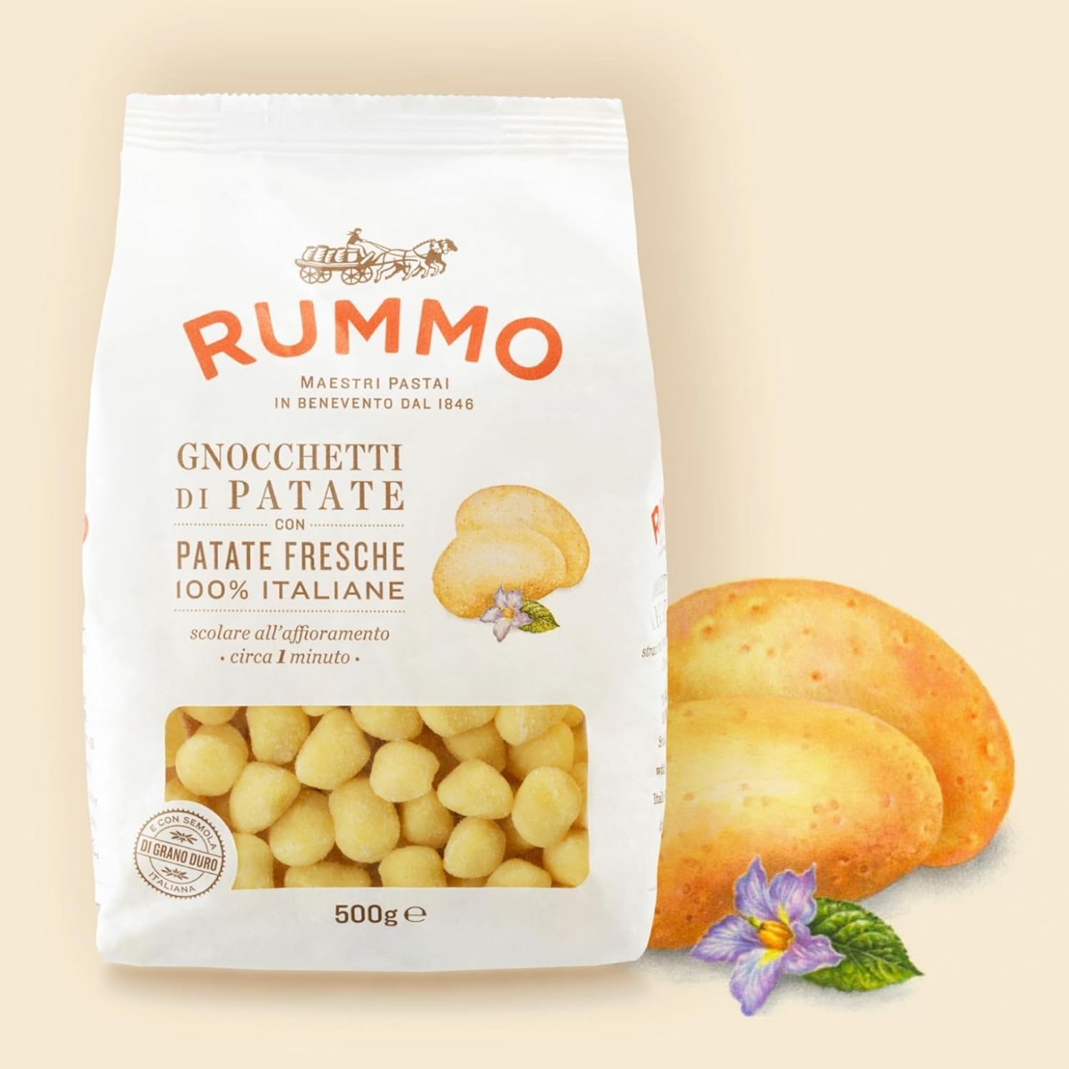 Rummo Gnocchi Di Patate Pasta No.117 - Light & Fluffy Italian Potato Pillows | 500g