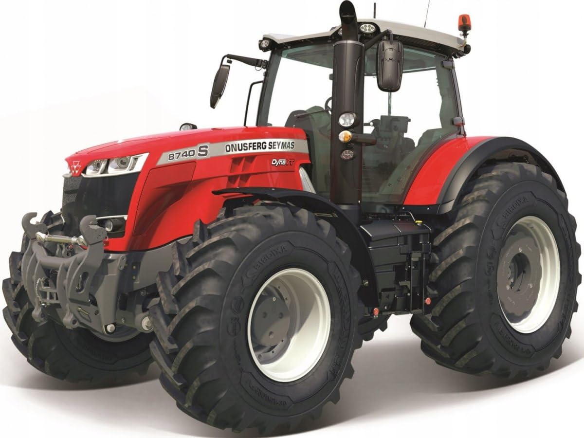 Bburago MASSEY FERGUSSON 8740S Tractor Replica Model - 1:50 Scale, Red 1