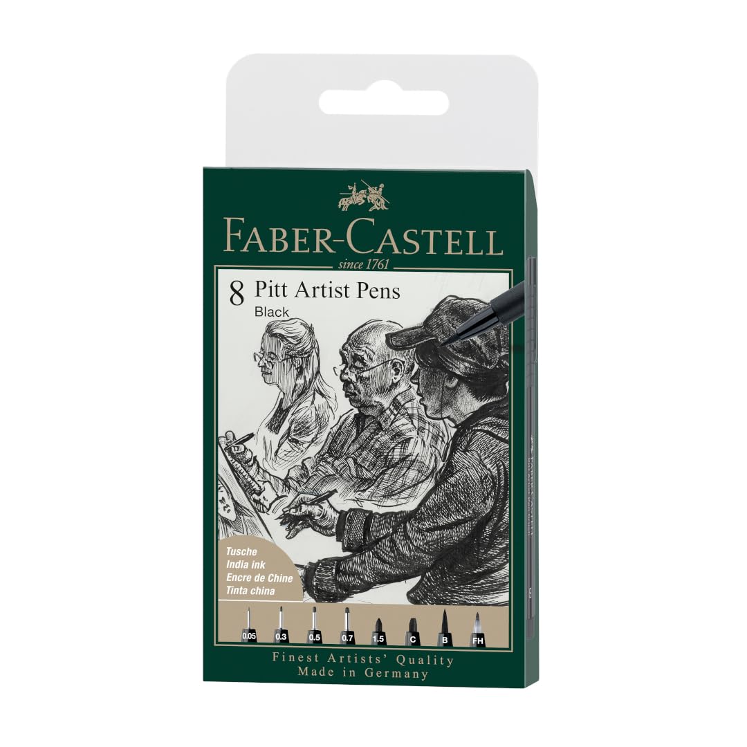 Faber-Castell Pitt Artist Pen - Brush Tip, 0.7mm Line, Waterproof Ink | Black