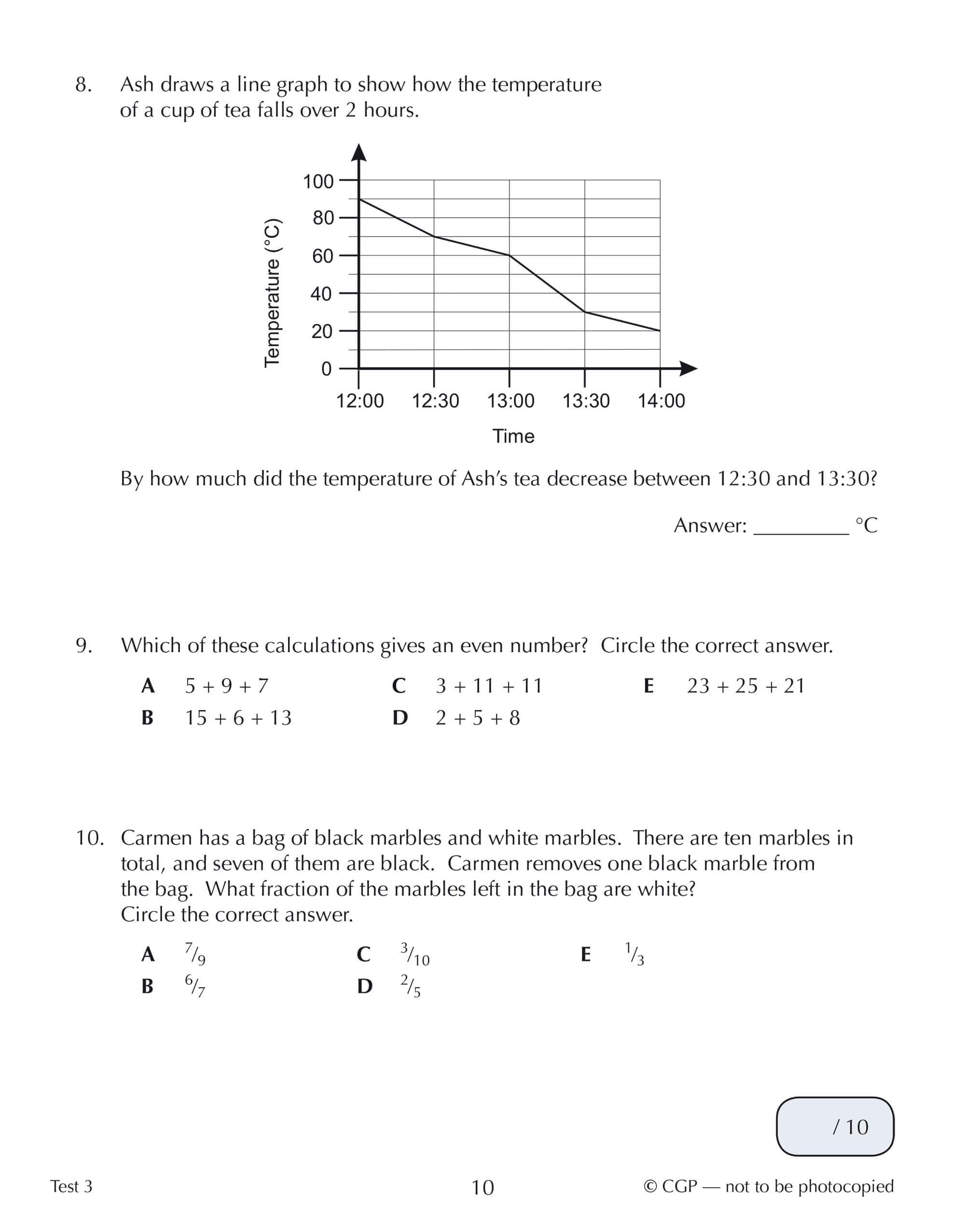 CGP 11+ GL Maths 10-Minute Tests - Ages 9-10 | Paperback | 126 Pages 4