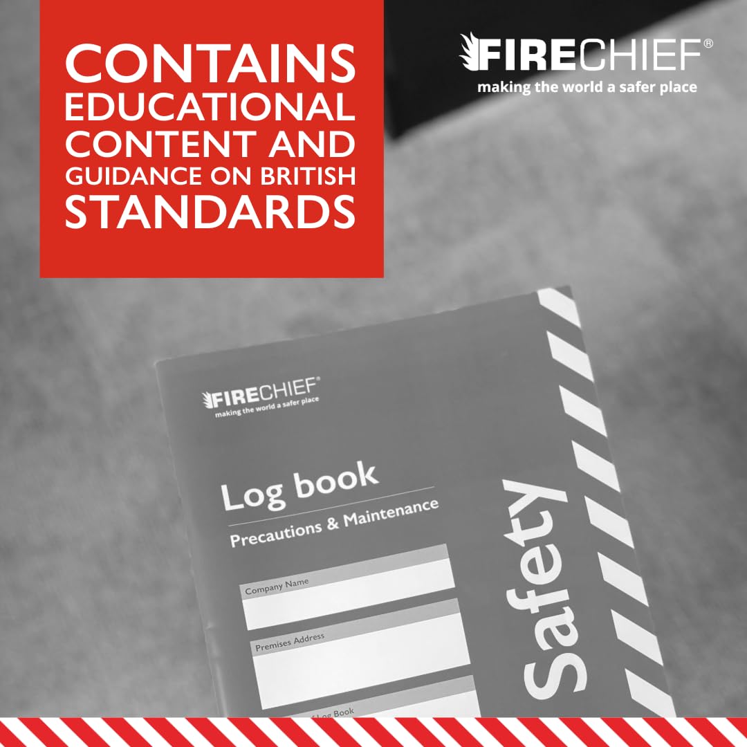 Firechief Fire Safety Log Book - A4 Size, Red Binding | Compliance for Regulatory Reform Order 2005 3