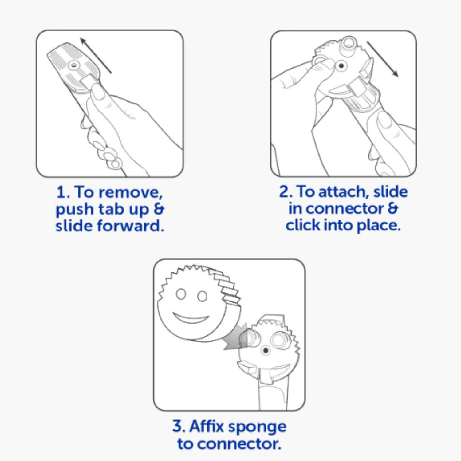 Scrub Daddy - Scrub Mommy Dish Wand with Refill Heads, Sponge & Connector Head 3