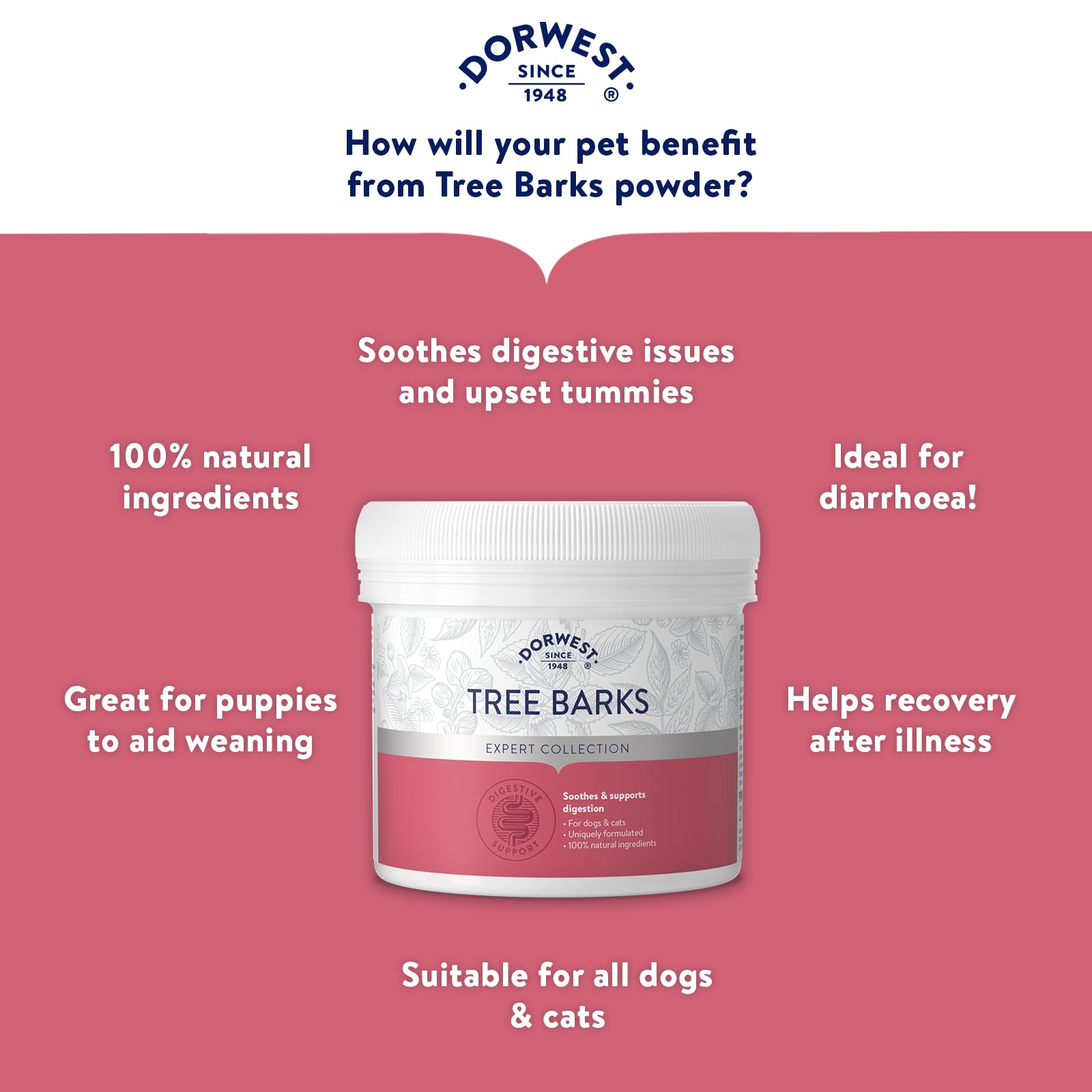 DORWEST HERBS Tree Barks Powder for Dogs and Cats - Soothes Digestion | 200g Powder | All-Natural Formula 3