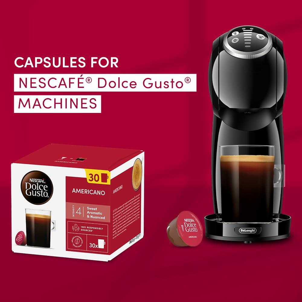 Nescafé Dolce Gusto Americano Coffee Pods - 100% Arabica, Intensity 4/11 | 90 Capsules (3x30)