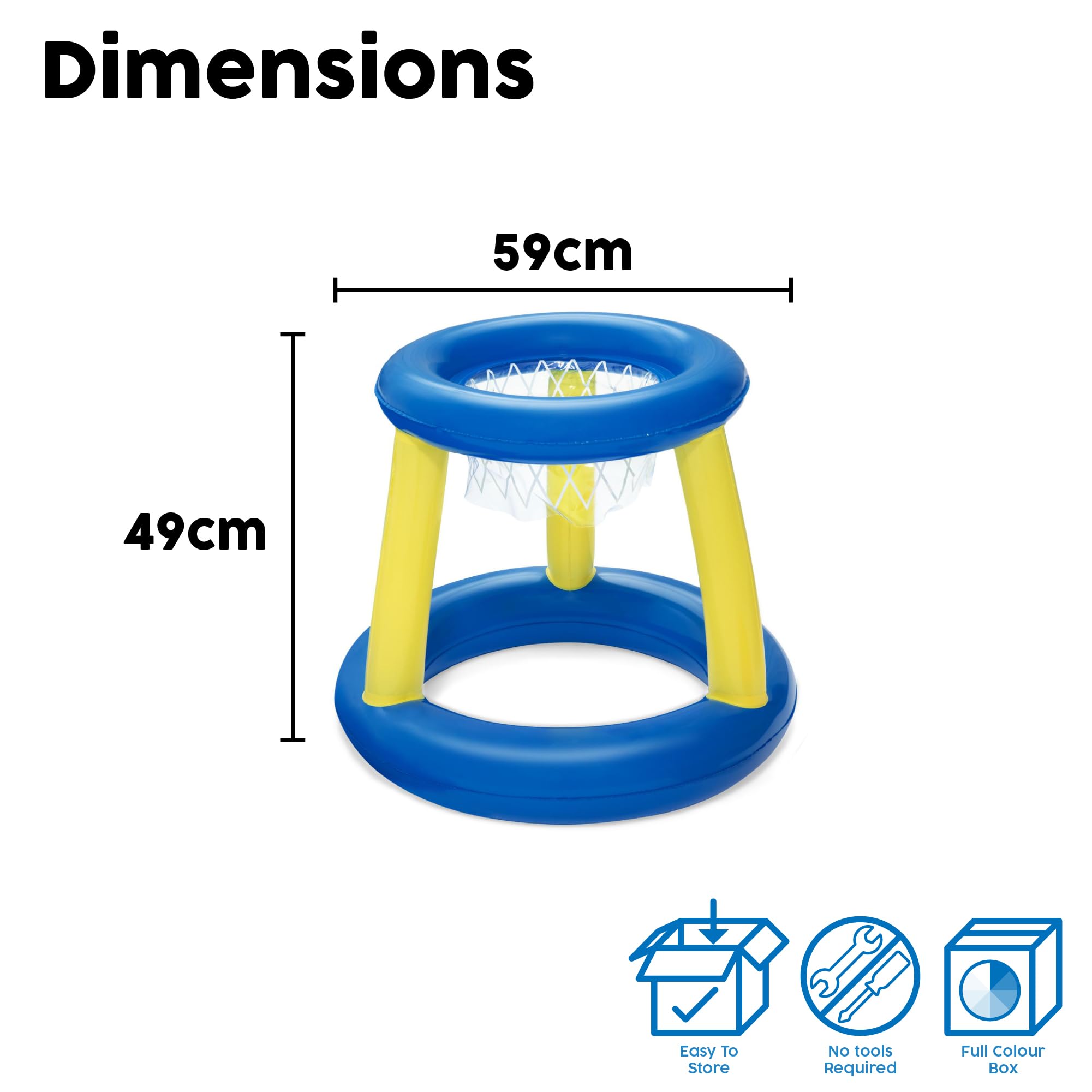 Bestway Splash N Hoop Inflatable Basketball Swimming Set | Floats on Water | Orange 6