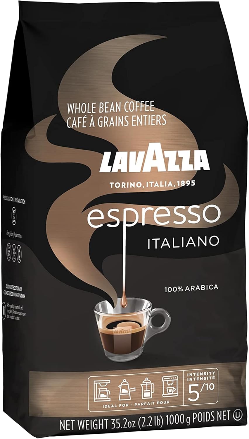 Lavazza - Espresso Italiano Classico 100% Arabica Medium Roast Coffee Beans