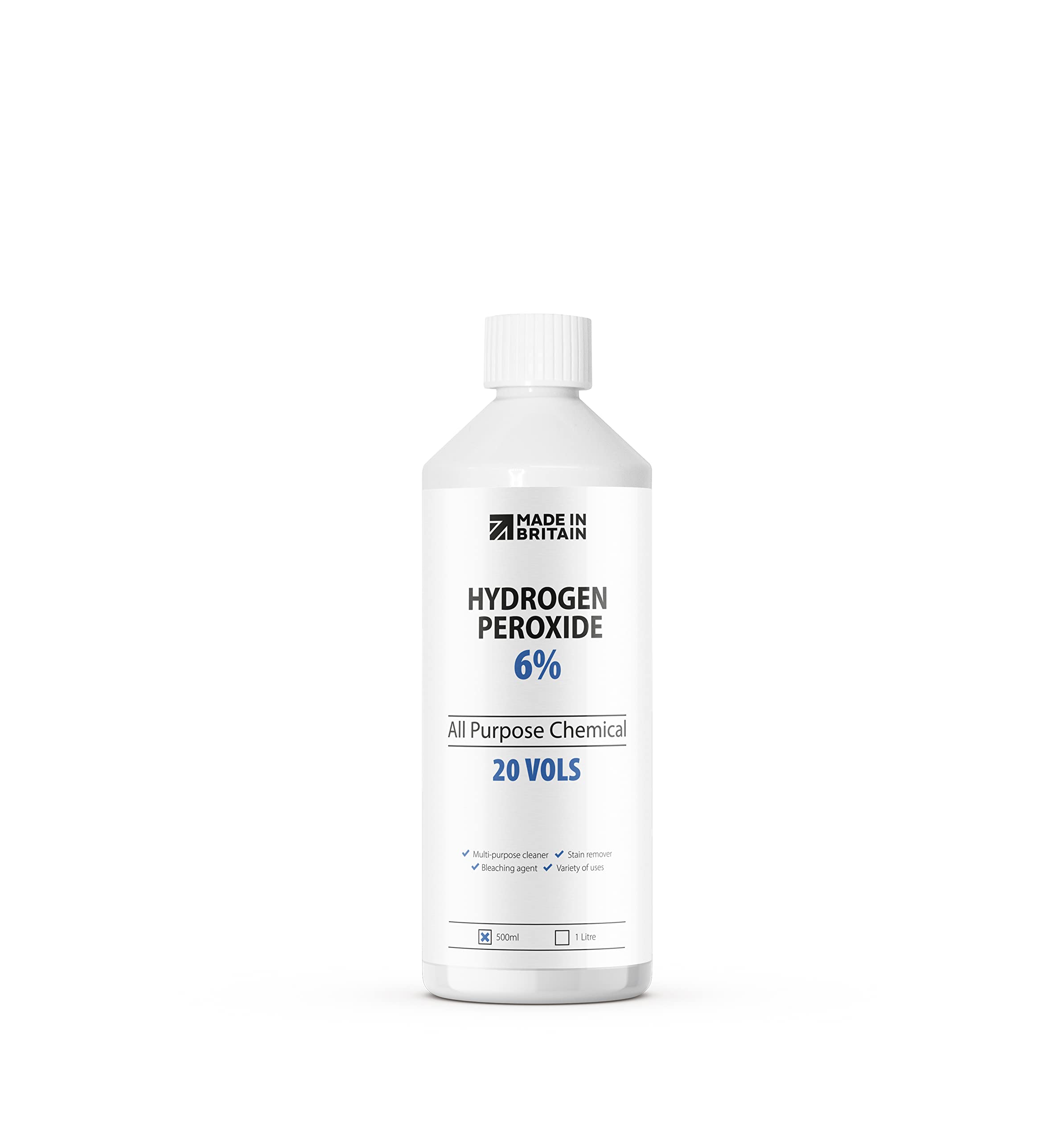 ChemLab Hydrogen Peroxide 6% Solution - Multi-Purpose Disinfectant Cleaner | 500ml Liquid 1