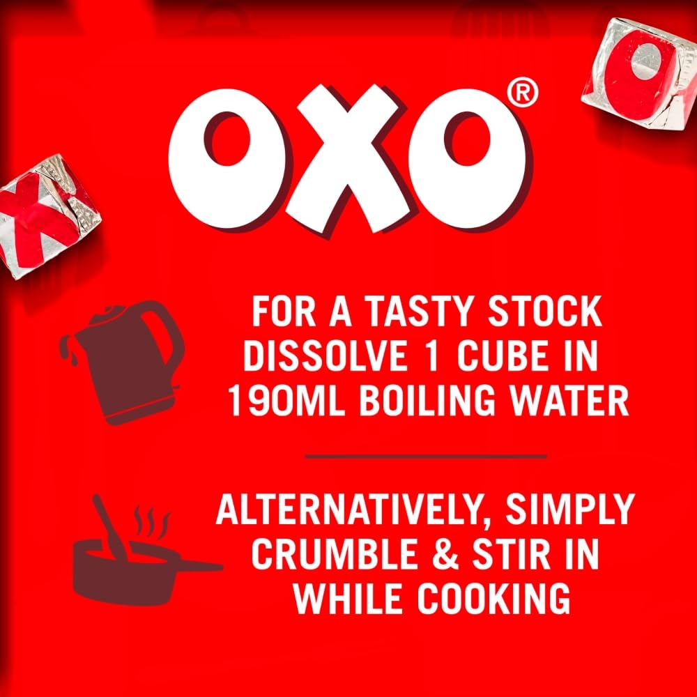 OXO Beef Stock Cubes - Rich & Savoury Flavour | 24 Cubes | 142g 7