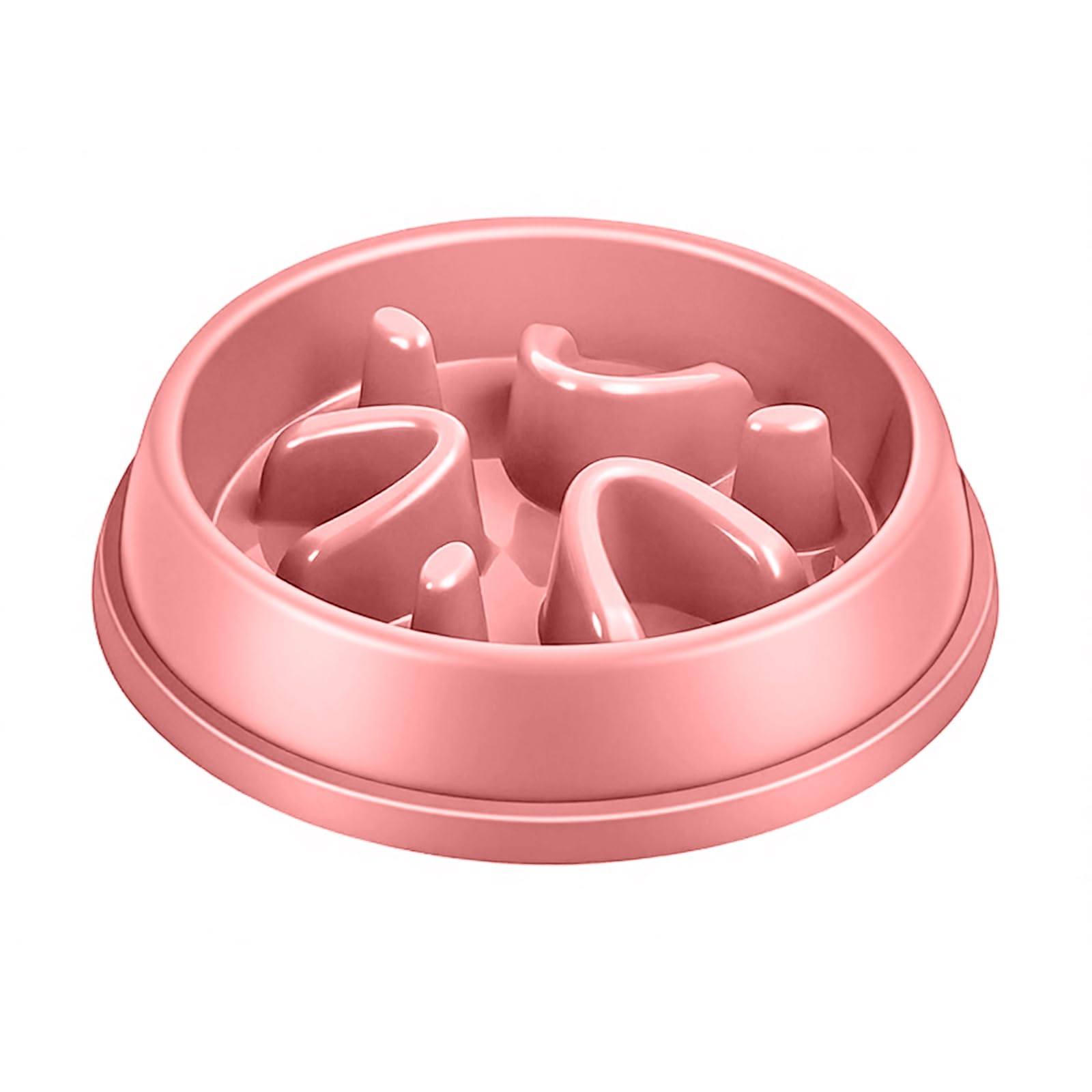 Woobroo Slow Feeder Dog Bowl - Anti-Choking Puzzle Design | Holds Up to 2 Cups | Pink 1