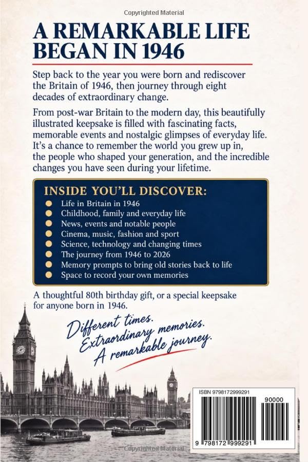Born in 1946: Britain, Your Birth Year, and Eight Remarkable Decades - Paperback, 125 Pages