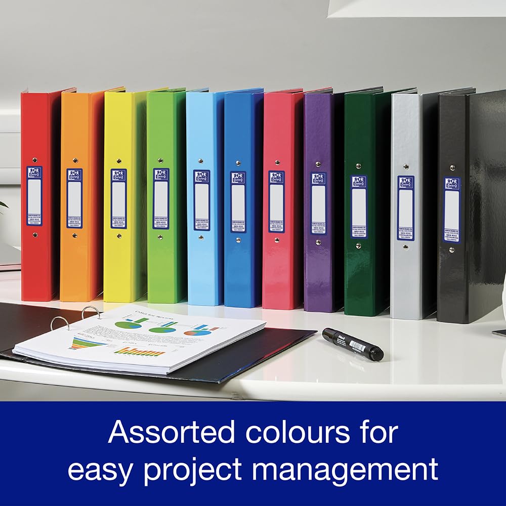 Oxford Premium A4 Ring Binder, Purple Single Folder, 25mm Capacity, Laminated Paper on Board 7