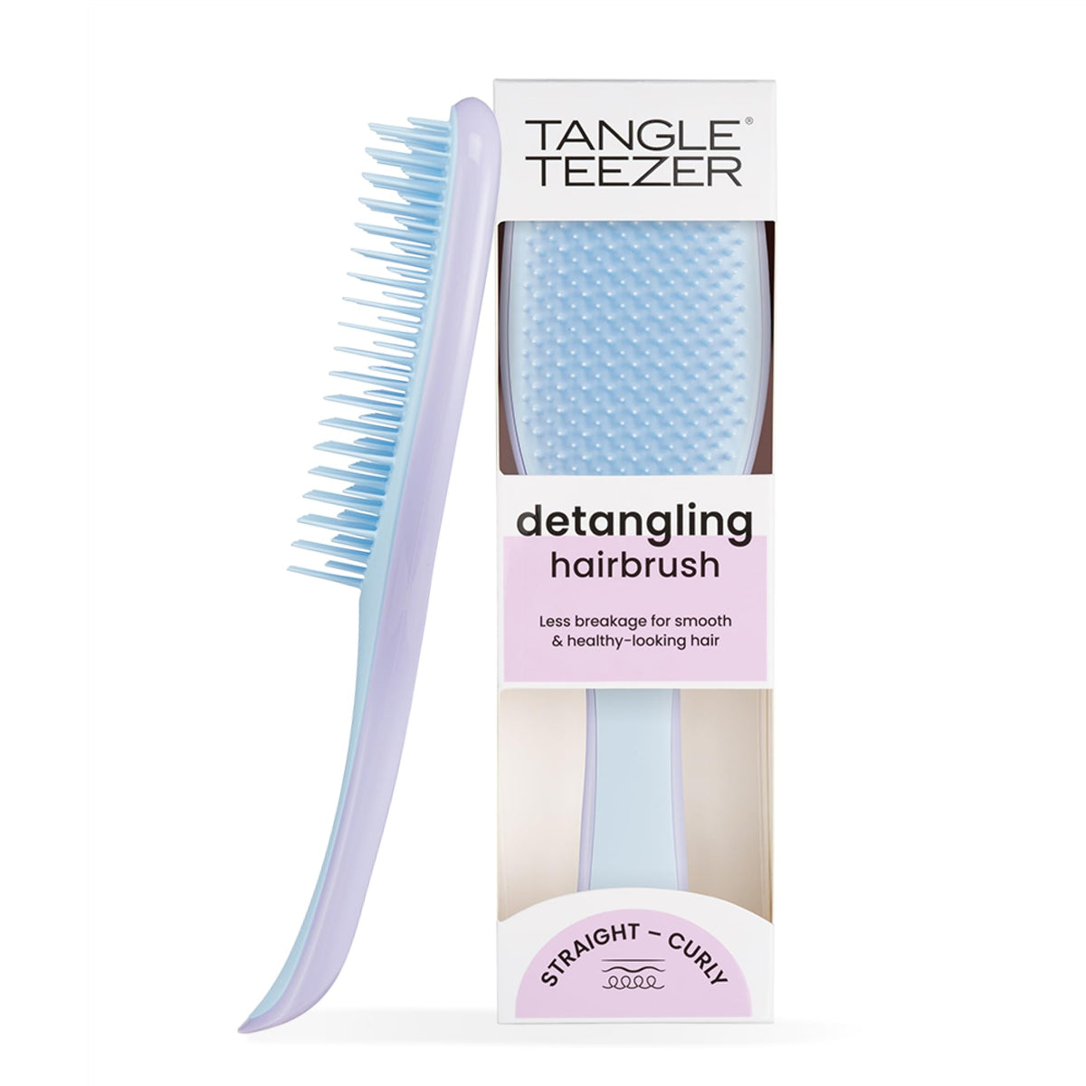 Tangle Teezer Ultimate Detangler Hairbrush - Reduces Breakage | For All Hair Types | Lilac Cloud Blue