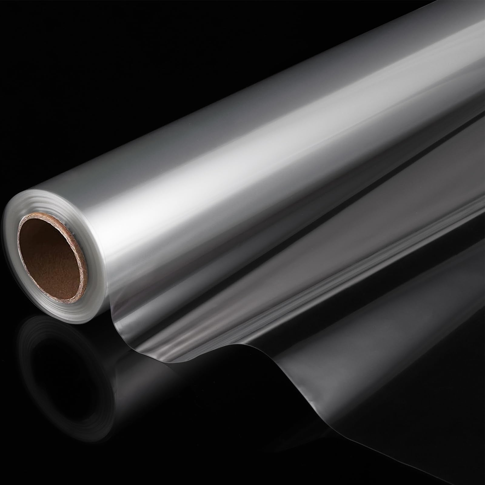 ASelected Clear Cellophane Wrap Roll - Large 30cm x 30m Size | Transparent Plastic for Gifting