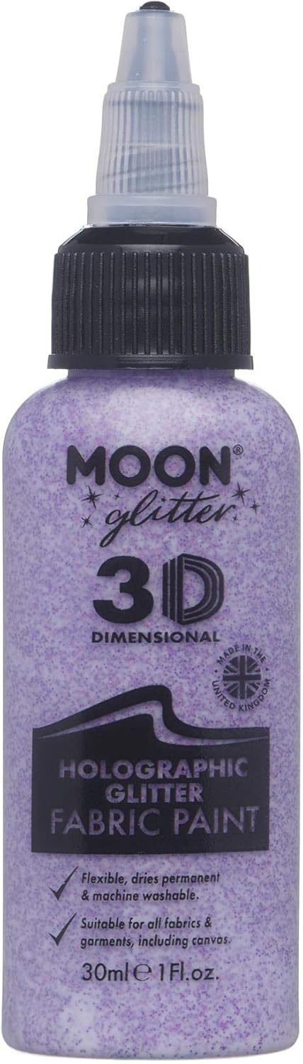 Moon Glitter - Moon Glitter Holographic Glitter 3D Fabric Paint (30ml)