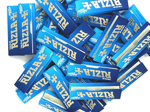 Rizla Blue Rolling Paper - 100 Booklets, Thin Paper for a Refined Smoking Experience, 10.01 x 8 x 7.01 cm