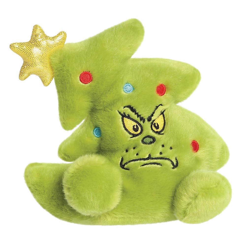 Aurora Palm Pals Grinch Tree Soft Toy - 5 Inch, Green, Suitable from Birth 2