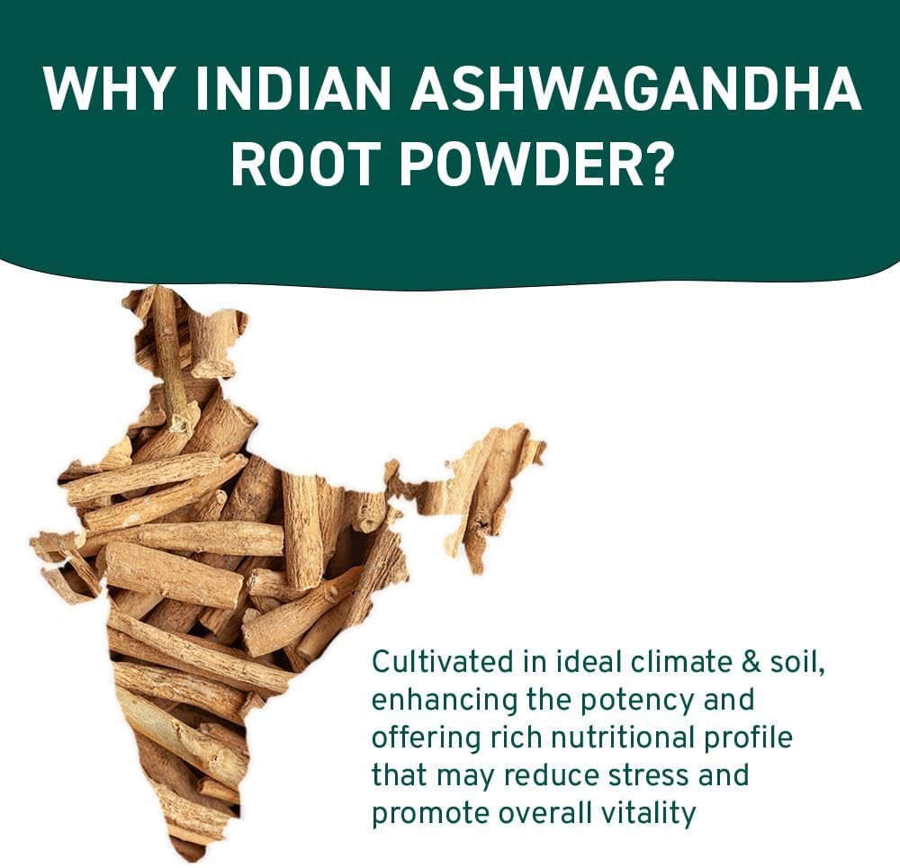 HANDPICK Ashwagandha Root Powder - Withania Somnifera - 100% Natural Non-GMO Vegan Herb from India (200g)