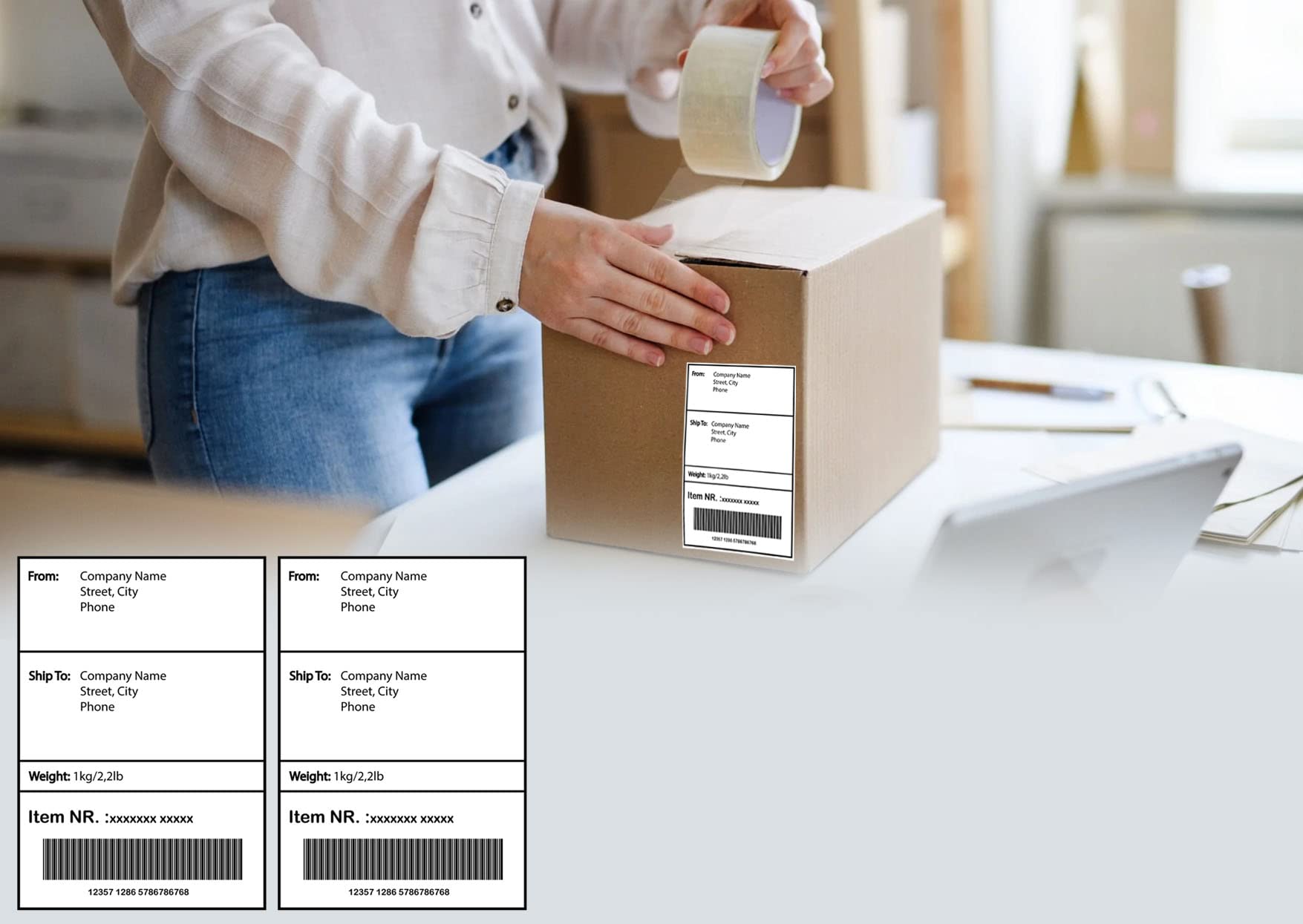 Creavvee Printable White Sticker Paper Labels | 20 A4 Sheets | Compatible with Laser/Inkjet 7