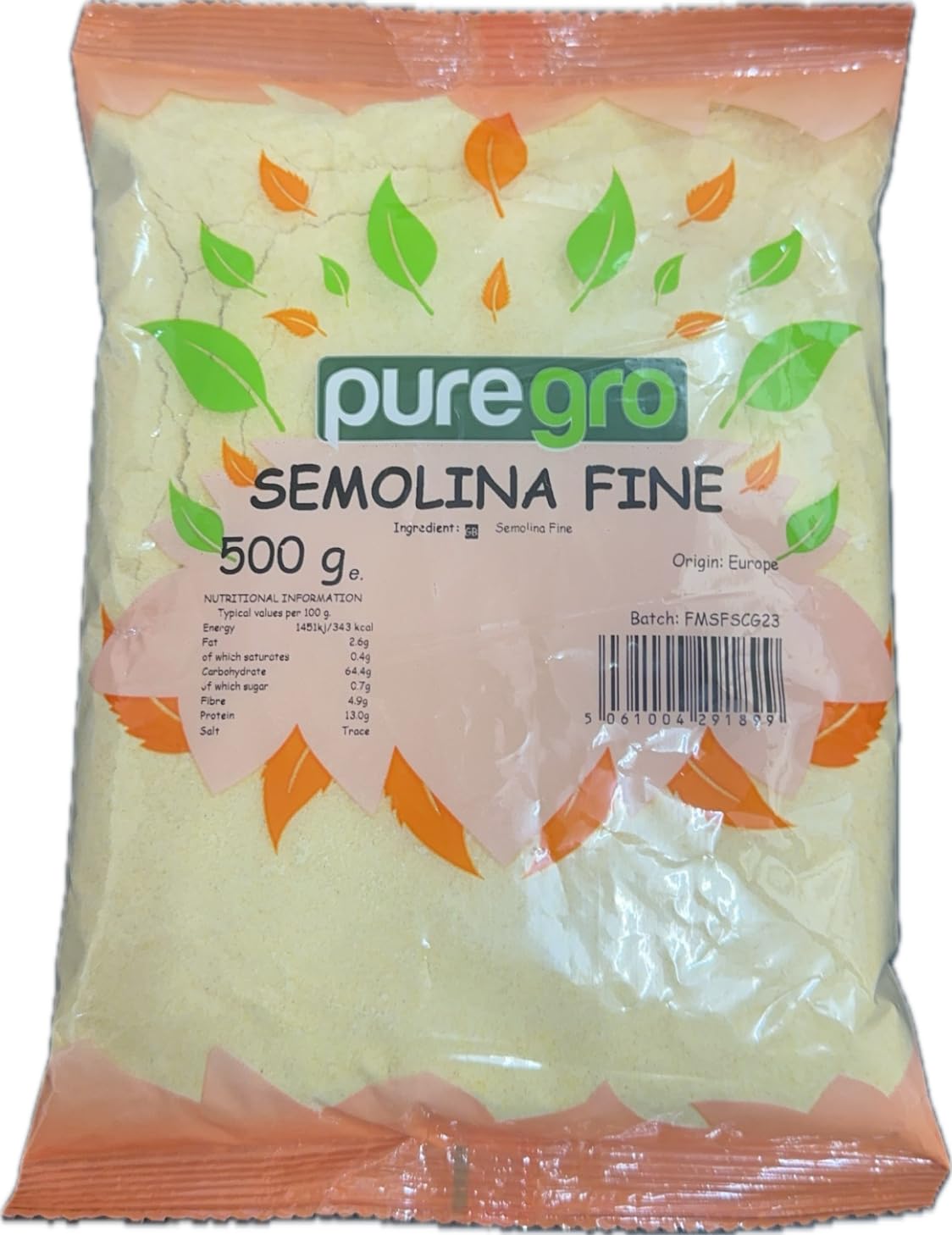 Puregro Semolina Fine 500g 3