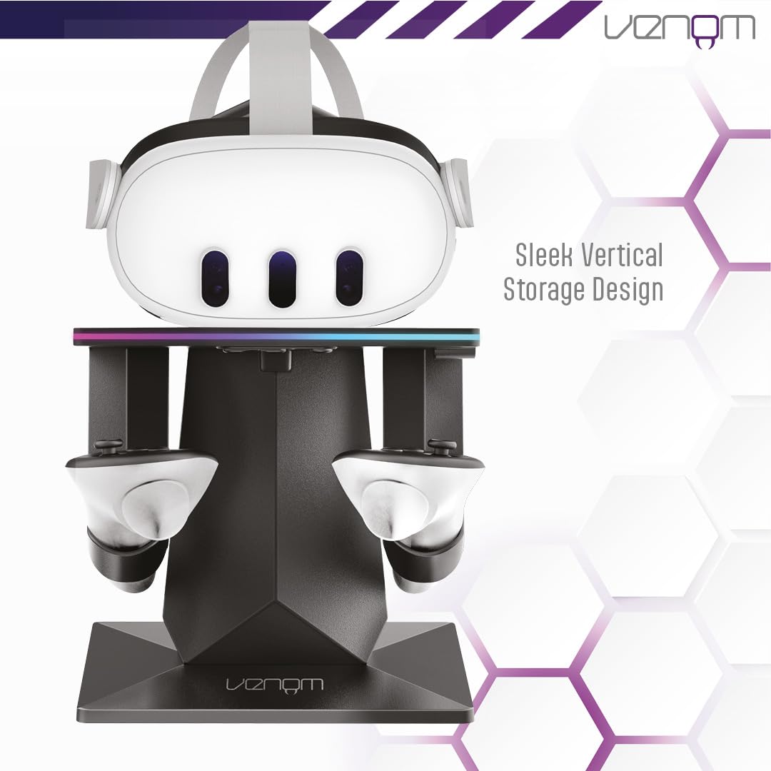 Venom RGB Charging Stand for Meta Quest 3S, Quest 3, Quest 2 & Quest Pro 9