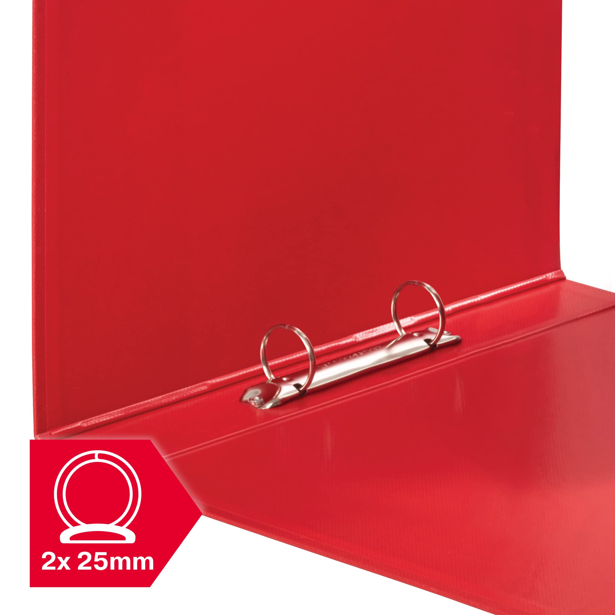 Rexel Choices A4 O-Ring Binder - 25mm Spine, 190 Sheet Capacity, Red | 3 Pack 5