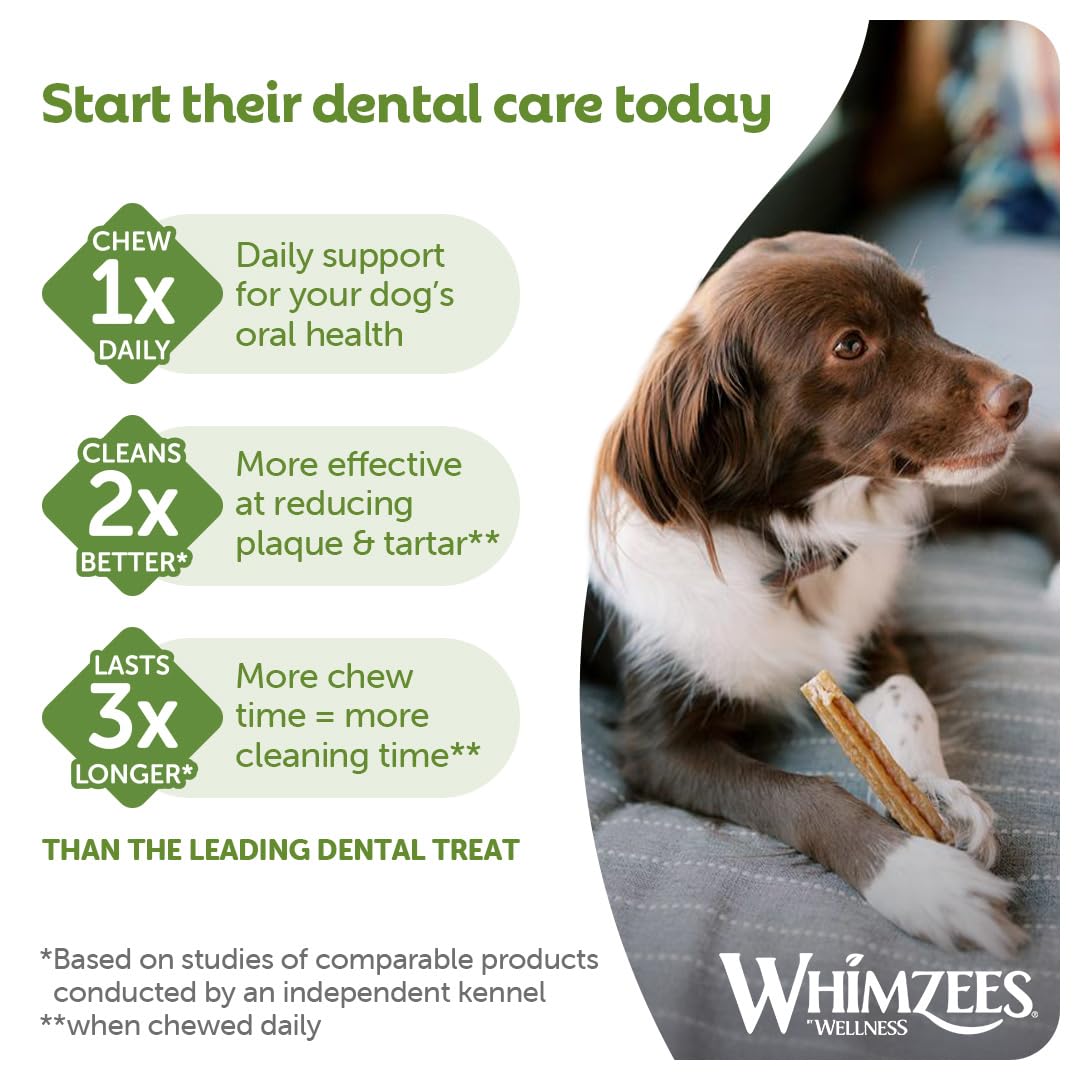 WHIMZEES By Wellness Stix Dental Chews for Small Dogs | 28 Pieces, Grain-Free, Vegetarian 6
