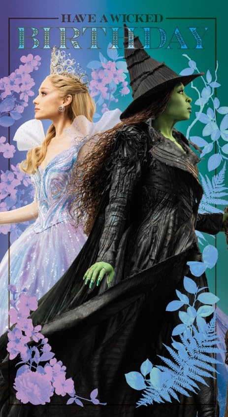 Danilo Promotions LTD Wicked Musical Birthday Card - Glinda & Elphaba Artwork | Standard Size